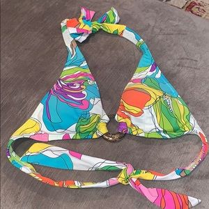 Trina Turk Bikini Halter Top with Gold Size 2